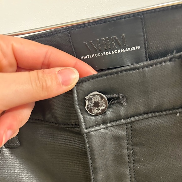 WHBM Faux Leather Bootcut Pants Sz 4 - Picture 3 of 7